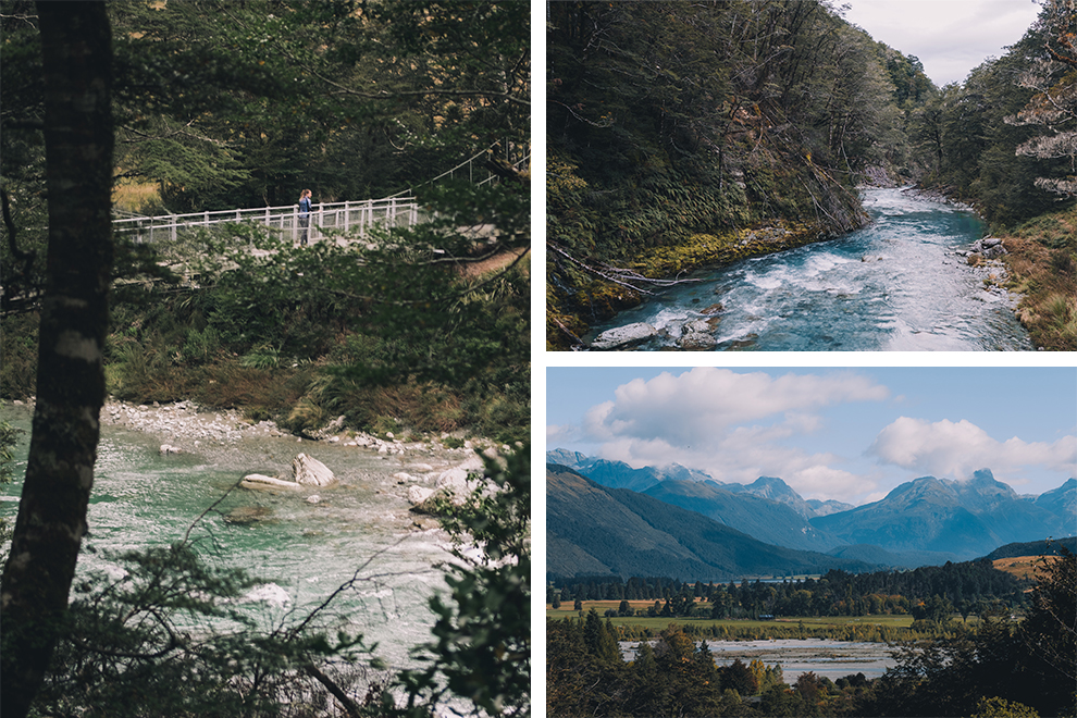 Wandelen door de natuur van Glenorchy in Nieuw-Zeeland