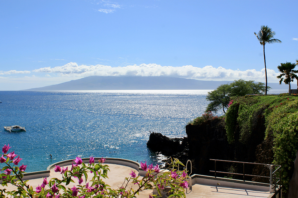 Uitzicht op de zee in Kaanapali op Maui