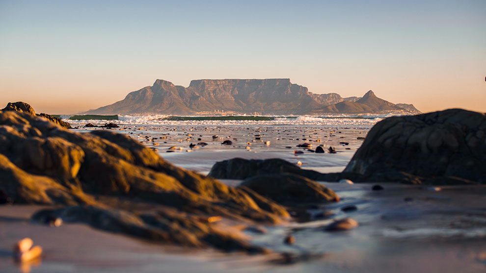 Strand in Kaapstad, Zuid-Afrika