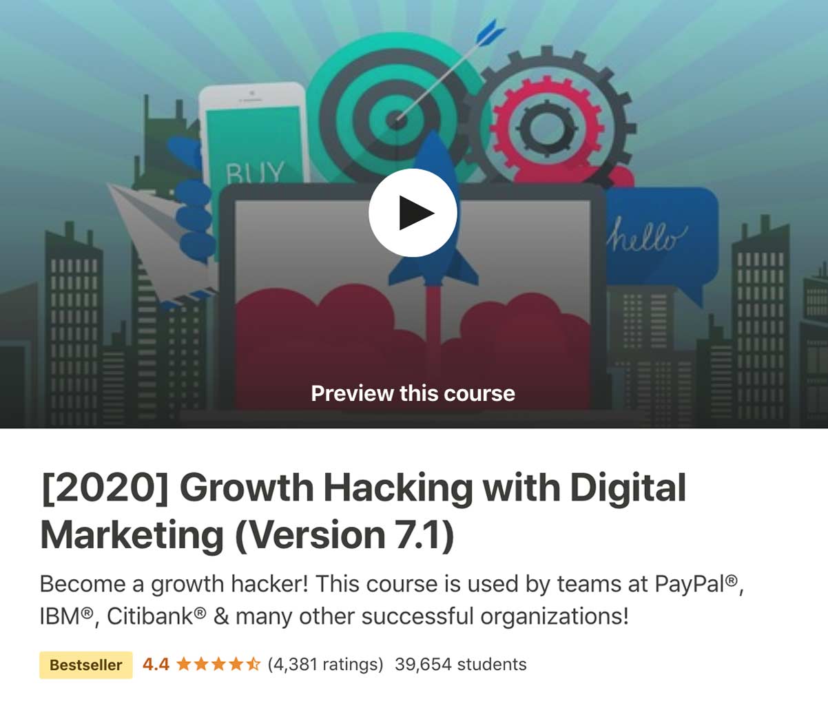Udemy Growth Hacking Course