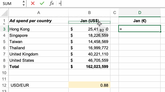 Excel Google Sheet 匯率換算教學