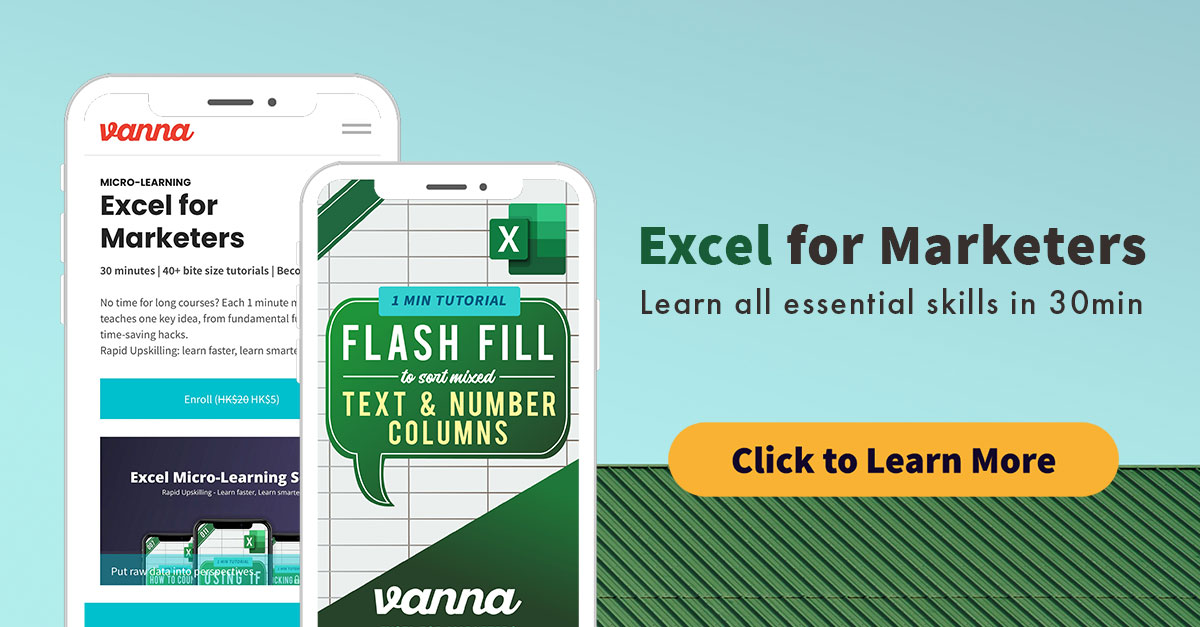Excel for Marketers Course