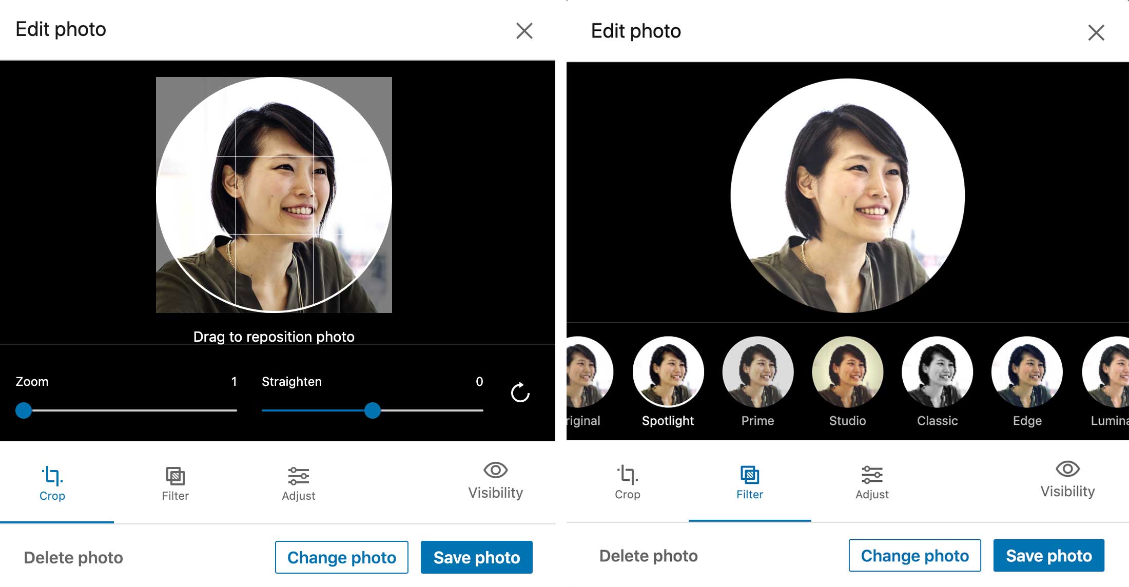 Linkedin Headshots Edit 相片尺寸後製