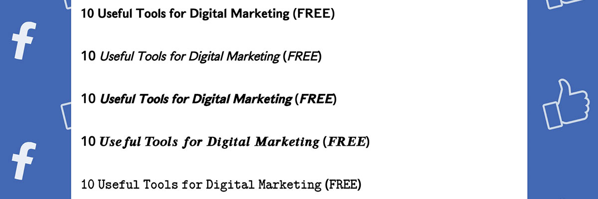 digital marketing tools FontVilla